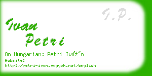ivan petri business card